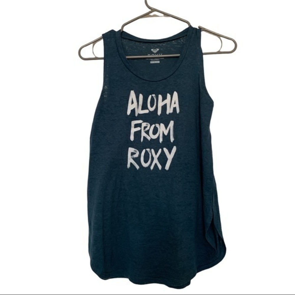 Women's Aloha From Roxy Navy Blue Pullover Scoop Neck Tank Top Size XS EUC #7883